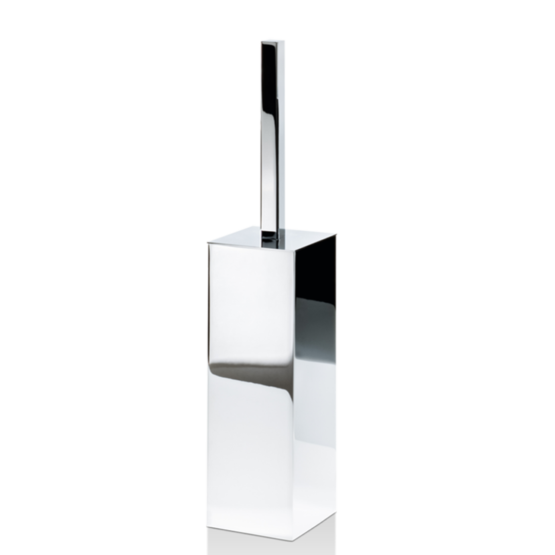 Brass Toilet Brush Holder in Chrome by Decor Walther from the Cube series