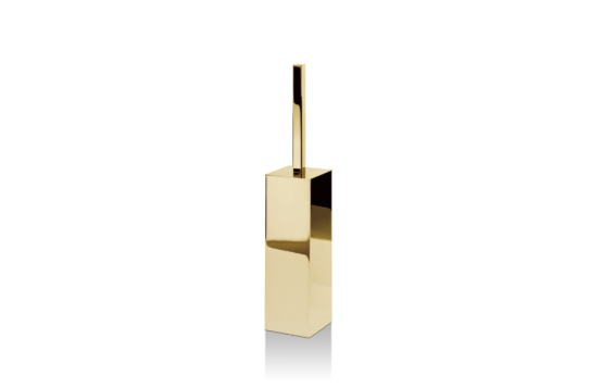 Brass Toilet Brush Holder in Gold by Decor Walther from the Cube series