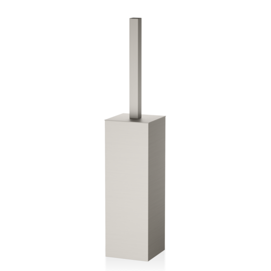Brass Toilet Brush Holder in Nickel satin by Decor Walther from the Cube series