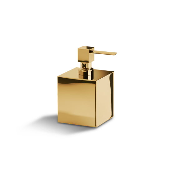 Brass Soap Dispenser in Gold by Decor Walther from the Cube series