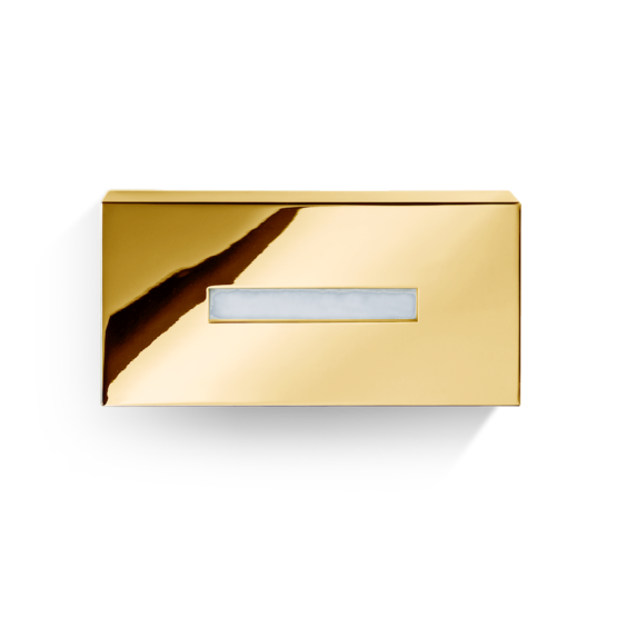 Papiertuchbox aus Messing in Gold von Decor Walther aus der Serie Cube