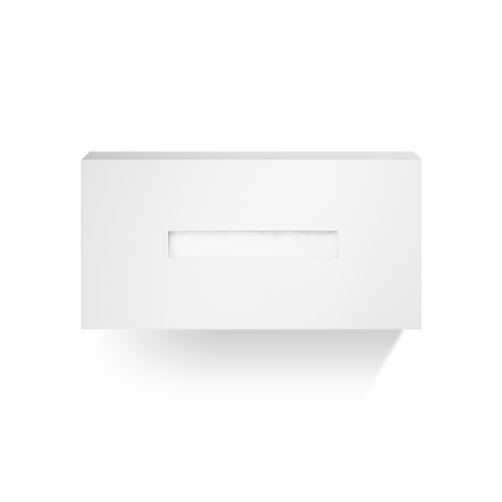Papiertuchbox aus Messing in Weiß matt von Decor Walther aus der Serie Cube