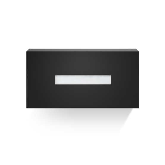 Papiertuchbox aus Messing in Schwarz matt von Decor Walther aus der Serie Cube