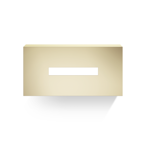 Brass Paper Towel Box in Gold matt by Decor Walther from the Cube series