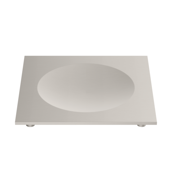 Brass Soap Dish in Nickel satin by Decor Walther from the Cube series
