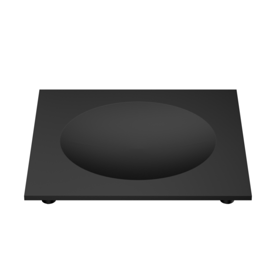 Seifenschale aus Messing in Schwarz matt von Decor Walther aus der Serie Cube