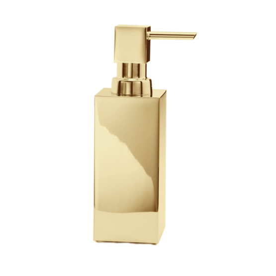 Brass Soap Dispenser in Gold by Decor Walther from the Cube series