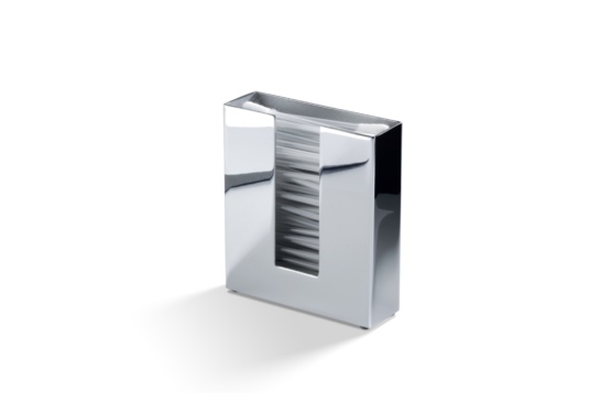 Wattestäbchen-Behälter aus Messing in Chrom von Decor Walther aus der Serie Cube