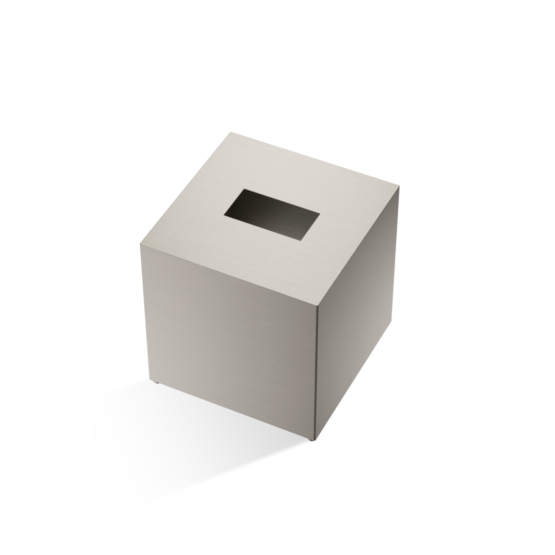 Papiertuchbox aus Messing in Nickel satiniert von Decor Walther aus der Serie Cube