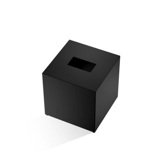 Papiertuchbox aus Messing in Schwarz matt von Decor Walther aus der Serie Cube