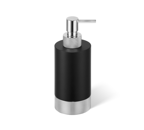 Brass Soap Dispenser in Black matt and Chrome by Decor Walther from the Club series