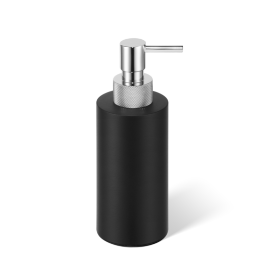 Brass Soap Dispenser in Black matt and Chrome by Decor Walther from the Club series