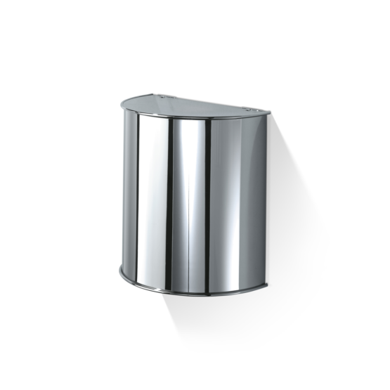 Wall Mounted Bathroom Bin made of Brass in Chrome by Decor Walther
