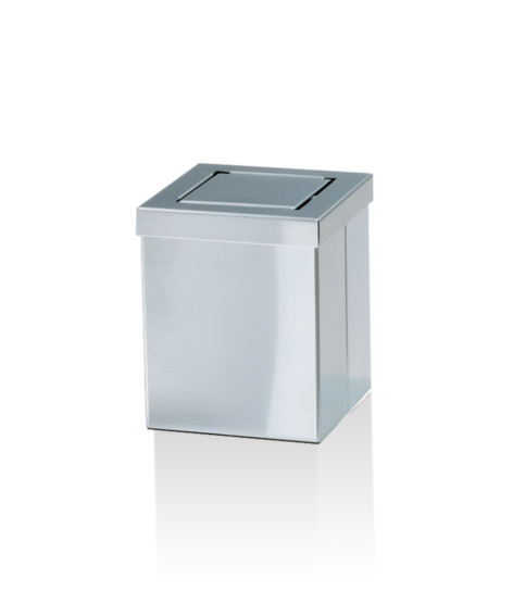 Table Top Waste Bin made of Stainless steel in Stainless steel matt by Decor Walther