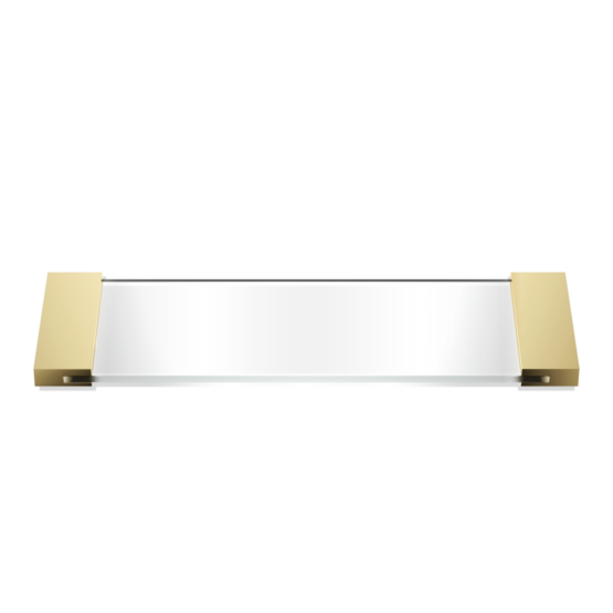 Vanity Tray made of Brass and Opal glass in Gold by Decor Walther