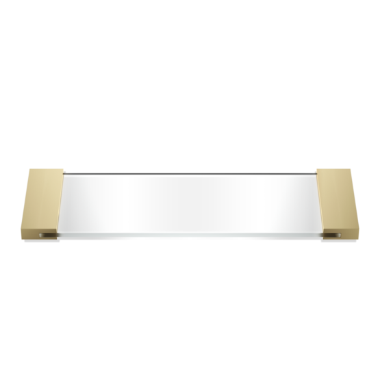 Vanity Tray made of Brass and Opal glass in Gold matt by Decor Walther