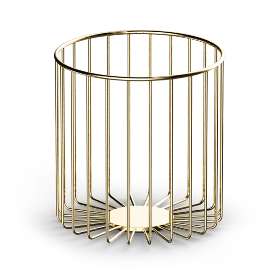 Laundry Basket made of Brass in Gold by Decor Walther