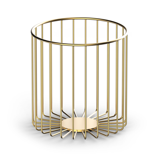 Laundry Basket made of Brass in Gold matt by Decor Walther