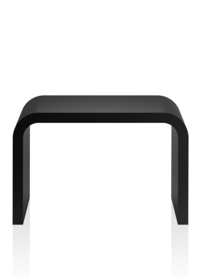 Bathroom Stool made of Solid surface in Black matt by Decor Walther